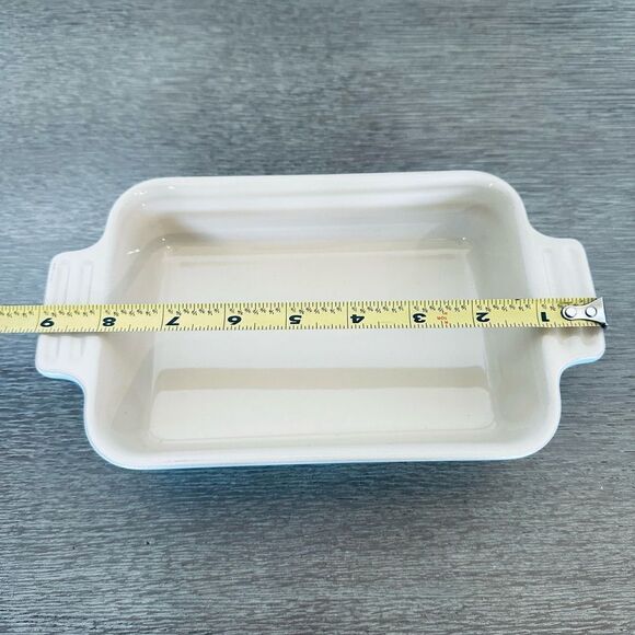 LeCreuset Rectangular Baking Dish Sky Blue - Picture 3 of 4